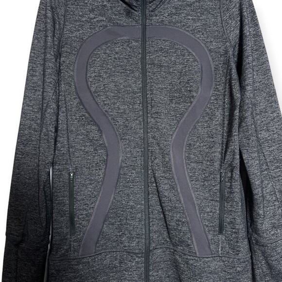 Lululemon Full Zip Define Jacket SIZE 8 Gray Stretch Long Sleeve Thumbholes - Picture 5 of 11